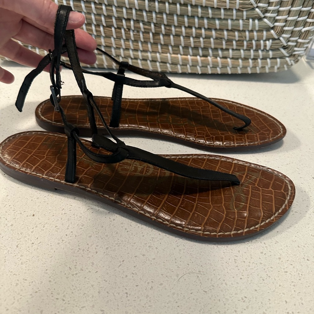 Black Leather Sandals